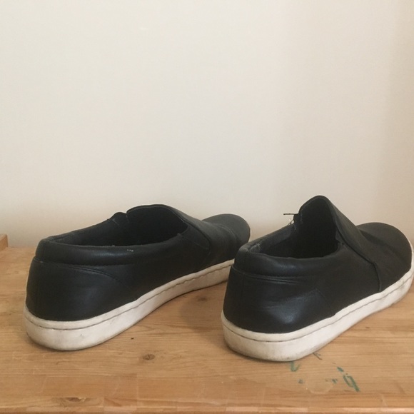 Black faux-leather slip-on sneakers - Picture 2 of 2